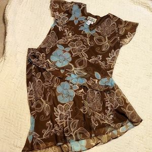 Vintage Sheri Martin 2 piece shirt and skirt set